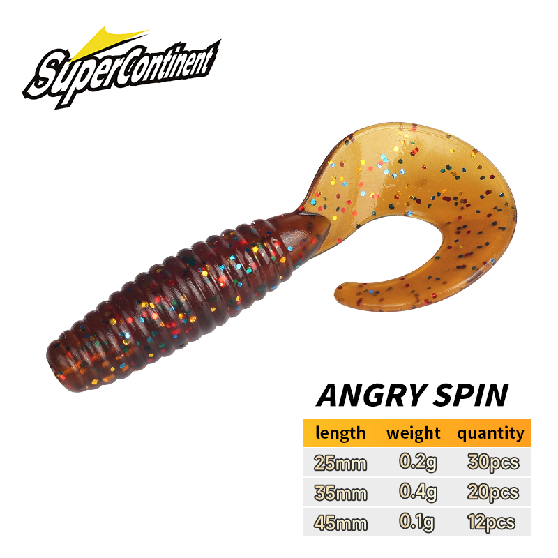 Soft Plastic Lure - Umpan Lunak Supercontinent Angry Spin 25mm