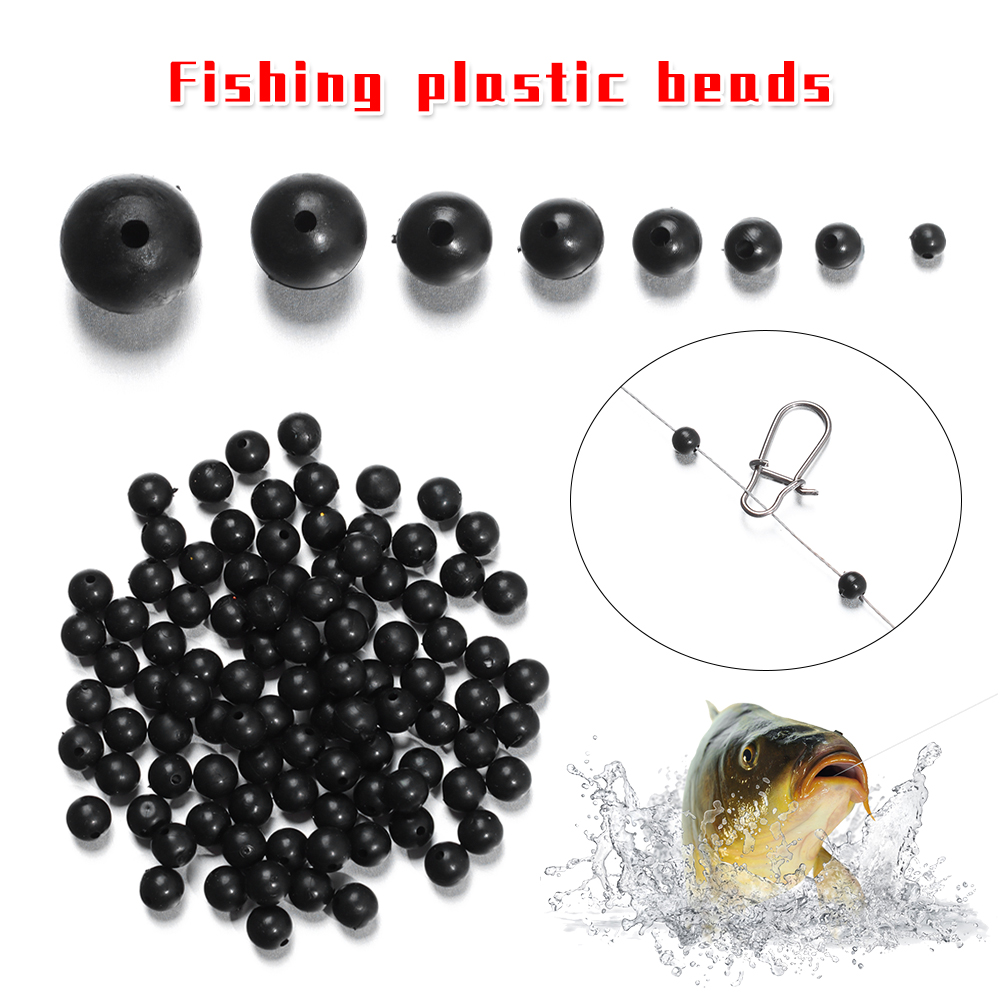 Soft Plastic Lure - 100 Buah/Lot Manik-manik Pancing Penghenti Ruang