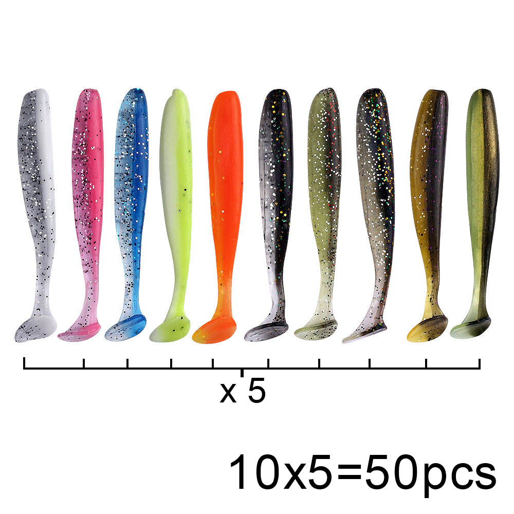 QXO 50 buah/lot umpan berenang - Soft Plastic Lure ulasan dan harga